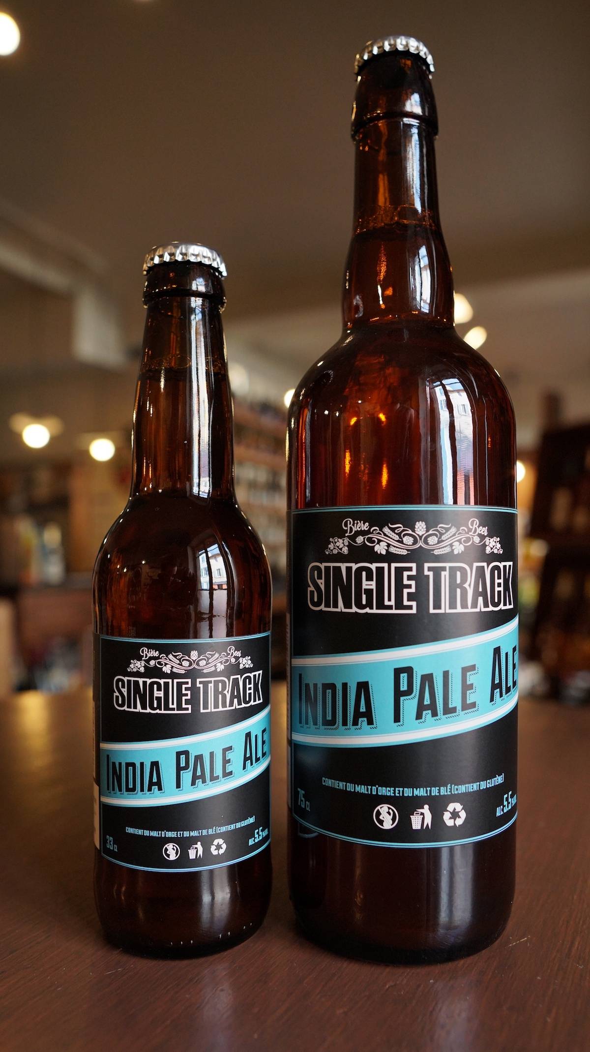 La SINGLE TRACK IPA : enfin une I.P.A. artisanale et peu amère.