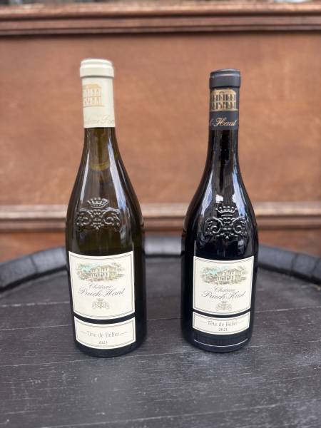 Puech haut tête de bélier rouge blanc Lyon 